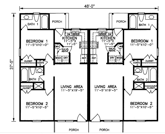 Multi-family-2D-House-Plans