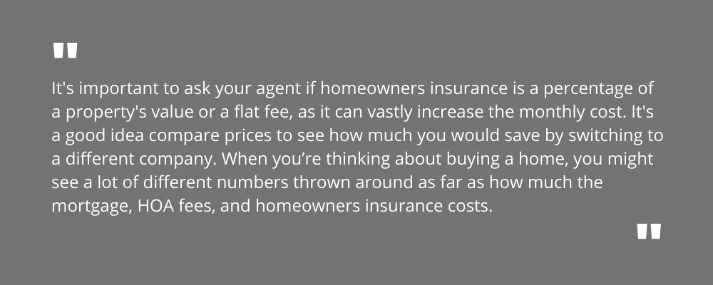 homeowners insurance is a percentage of a property's value