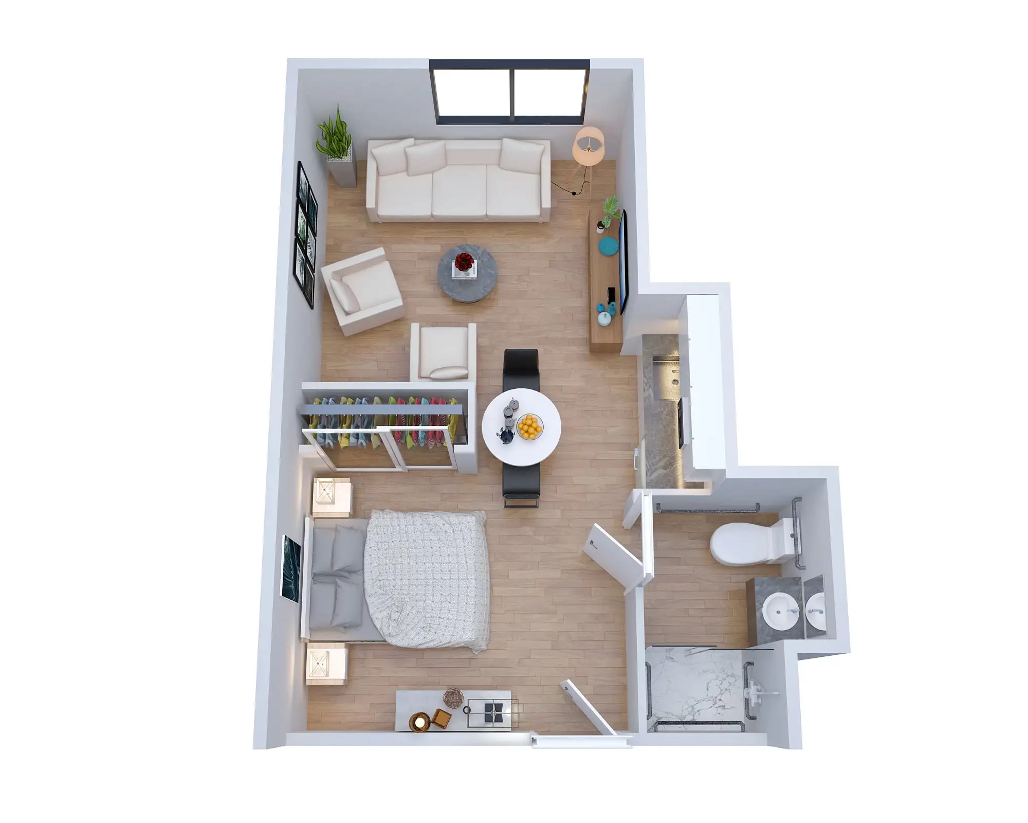 1-Bedroom-3D-Floor-Plan-for-House