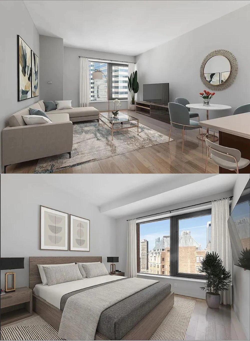 Condo-New-York-3D-Interior-Living-Room-Bedroom