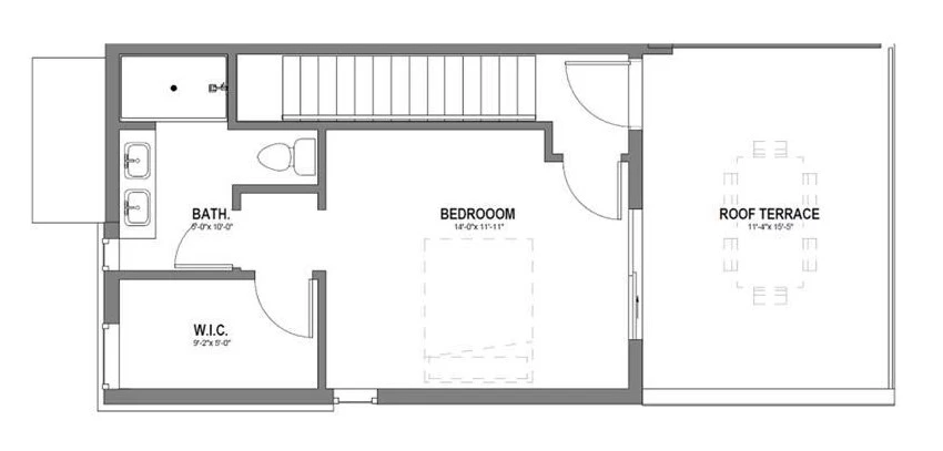 2D CAD house layout plan drawing with 3 large bedrooms and 2 small bedroom  complete with