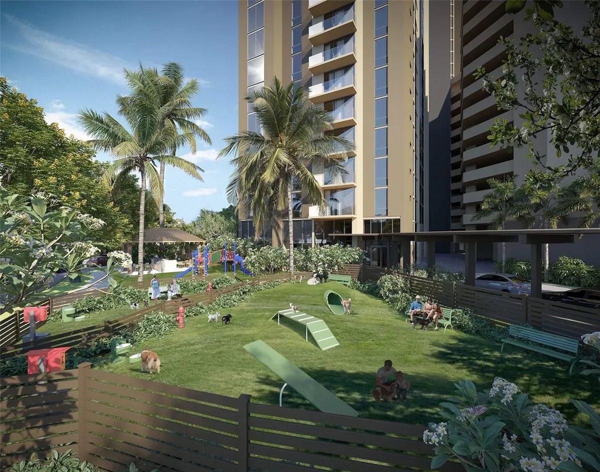 3d-exterior-design-rendering-apartment-building-green-park-kids-area-honolulu-hawaii