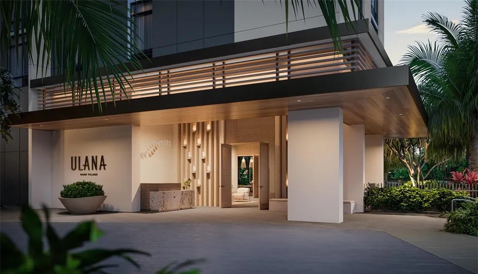 3d-exterior-rendering-apartment-building-entrance area-honolulu-hawaii