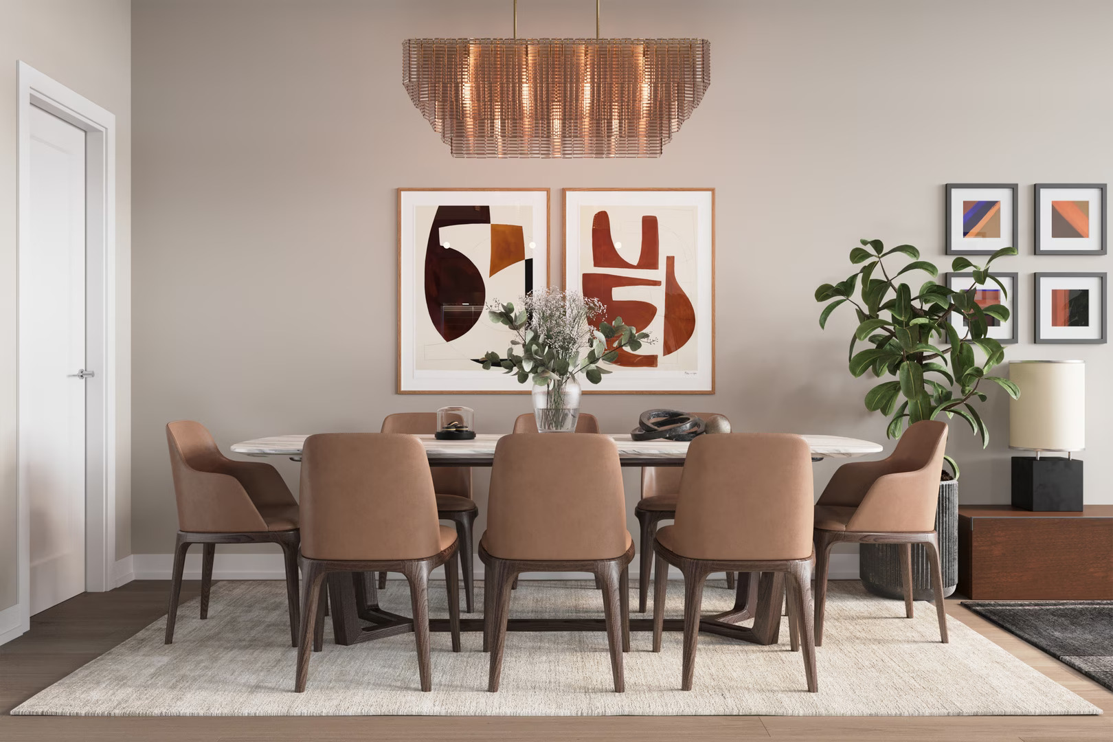 3d-interior-dining-area-design-rendering-condo-building-Milwaukee-Wisconsin